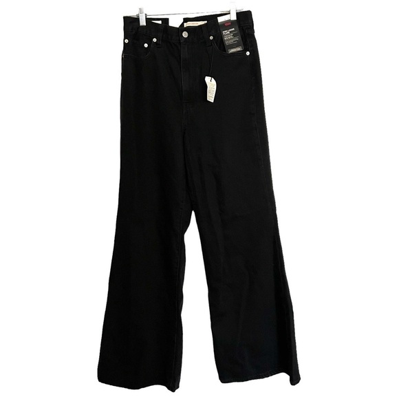 Levi's Black High Loose Flare Jeans NWT Size 29 - Picture 1 of 10